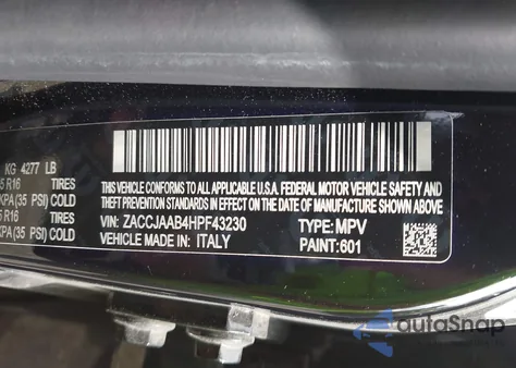 2017 Jeep Renegade Sport Fwd from USA, damaged, VIN ZACCJAAB4HPF43230